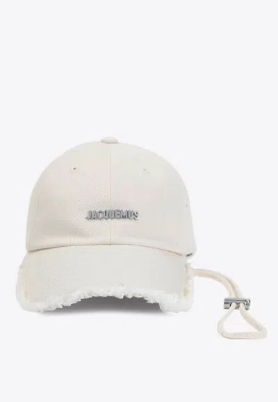 Jacquemus La Chasquette Artichaut Baseball Cap In Off-white