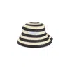 Jacquemus Vela Bucket Striped Raffia Hat