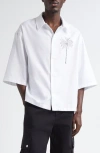 Jacquemus La Chemise Aloe Palm Tree Graphic Button-up Shirt