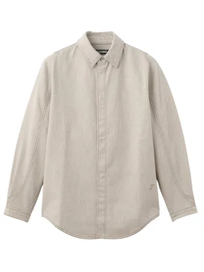 Jacquemus Amelo De Nimes Long Sleeve Jacket In Neutral