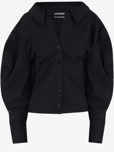 Jacquemus La Chemise Angulo Blouse In Black