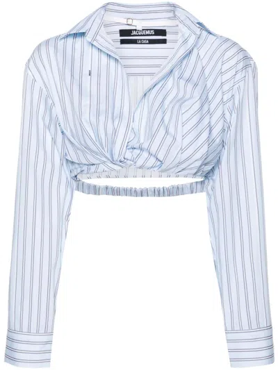 Jacquemus La Chemise Bahia Courte Shirt In Blue