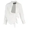 Jacquemus La Chemise Bahia Knotted Shirt In White Viscose In White