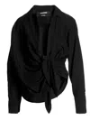 Jacquemus Les Sculptures Relaxed Bahia Shirt With Bow