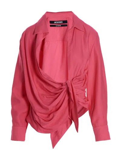 Jacquemus La Chemise Bahia Shirt And Blouse Fuchsia In Purple