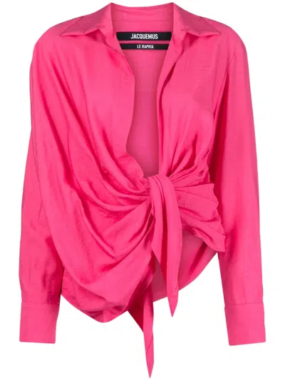 Jacquemus La Chemise Bahia Shirt In Purple