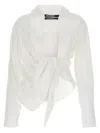 Jacquemus Woman Top White Size 8 Viscose, Polyamide In White