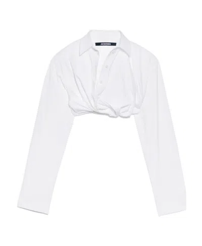 JACQUEMUS JACQUEMUS TWISTED CROPPED SHIRT