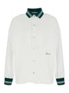 Jacquemus 'la Chemise Baseball' White Shirt With Embroidered Logo On The Front In Cotton Man