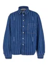 Jacquemus La Chemise Boulanger Blue Stripe Cotton Shirt In Blu