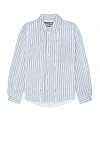 Jacquemus La Chemise Boulanger In Blue Stripe