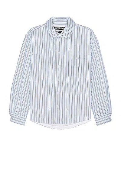 Jacquemus La Chemise Boulanger In Blue Stripe