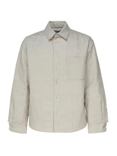 Jacquemus La Chemise Boulanger Logo Embroidered Shirt In Beige