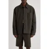 Jacquemus La Chemise Boulanger Padded Stretch Virgin Wool Shirt Jacket In Brown