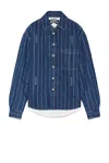Jacquemus La Chemise Boulanger Blue Stripe Cotton Shirt In Print Blue Stripe