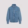 Jacquemus The Boulanger Puffed Denim Overshirt In C Blue Tabac