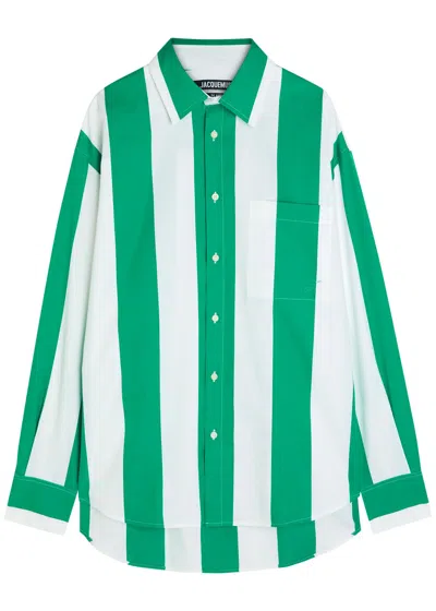 Jacquemus La Chemise Camargue Striped Cotton-poplin Shirt In Multi
