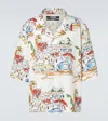 Jacquemus La Chemise Simon Printed Cotton Shirt In Print Capri Cars White