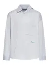 Jacquemus La Chemise Cuadro Cotton Asymmetric In Grey