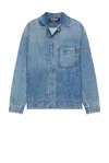 Jacquemus La Chemise Logo-embroidered Denim Shirt In Blue & Tabac