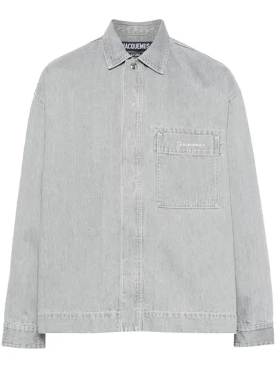 Jacquemus Gray La Casa 'la Chemise De-nîmes' Denim Overshirt In Grey