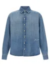 Jacquemus La Chemise De-nimes Simon With Embroidered Logo Clothing In Blue
