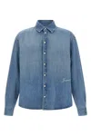 Jacquemus La Chemise De-nimes Simon With Embroidered Logo Clothing In Blue