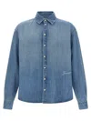 Jacquemus La Chemise De-nimes Simon With Embroidered Logo Clothing In Blue