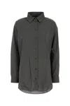 Jacquemus Structured Wool Blend Shirt In Gray