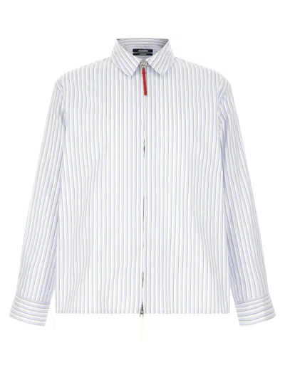 Jacquemus White Flash Striped Shirt In Neutral