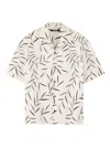 Jacquemus Cotton Poplin Shirt With Foliage Print And Embroidered Logo