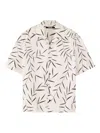 Jacquemus Cotton Poplin Shirt With Foliage Print And Embroidered Logo