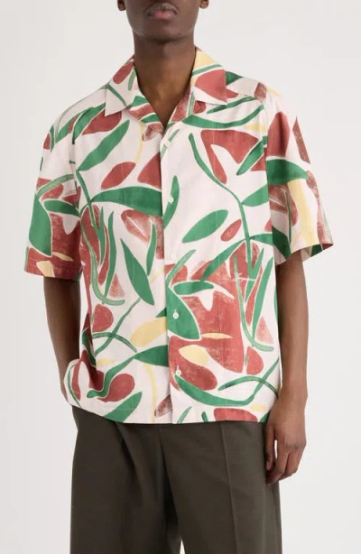 JACQUEMUS JACQUEMUS LA CHEMISE FONCCIO ABSTARCT FLORAL CAMP SHIRT