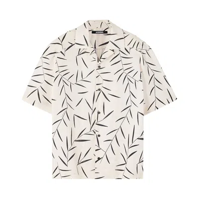 Pre-owned Jacquemus La Chemise Fonccio 'print Foliage Off White' | Men's Size 46