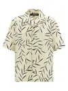 Jacquemus Cotton Poplin Shirt With Foliage Print And Embroidered Logo