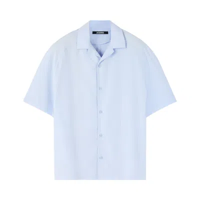 Pre-owned Jacquemus La Chemise Fonccio 'signature Blue Embroidery' | Men's Size 50