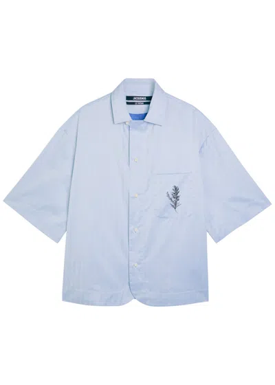 Jacquemus La Chemise Gardian Printed Cotton Shirt In Blue