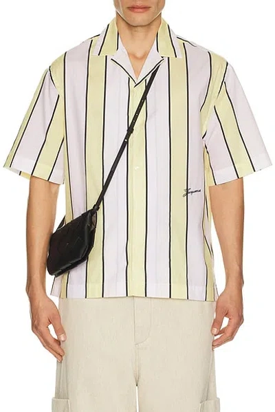 Jacquemus La Chemise Simon Stripe Button-up Shirt In White
