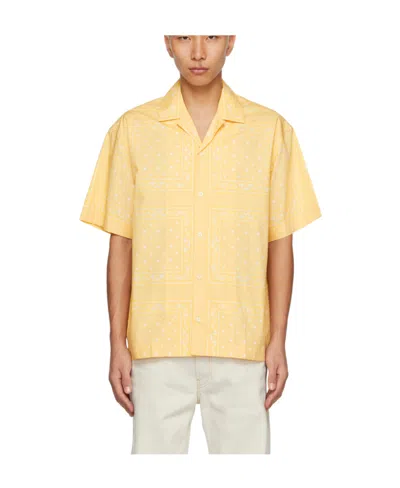 Jacquemus La Chemise Jean Bandana-print Shirt In Yellow
