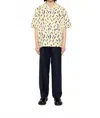 Jacquemus La Chemise Jean In Print Yellow/black In Multi
