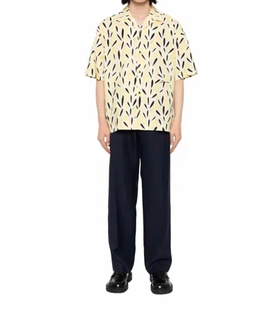 Jacquemus La Chemise Jean In Print Yellow/black In Multi