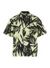 JACQUEMUS LA CHEMISE JEAN MULTICOLOR BOWLING SHIRT WITH PALM PRINT IN COTTON MAN