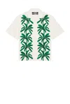 Jacquemus La Chemise Shirt In Print Painted Palm Trees
