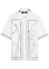 Jacquemus Jean Camp-collar Printed Cotton-poplin Shirt In Multi