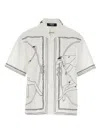 Jacquemus Jean Camp-collar Printed Cotton-poplin Shirt In White