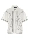 Jacquemus Jean Camp-collar Printed Cotton-poplin Shirt In White