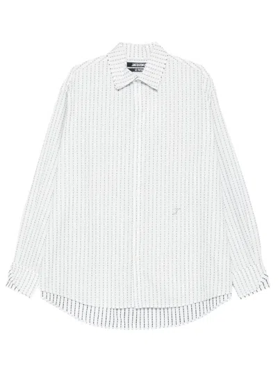 Jacquemus La Chemise Letro In Cotton In Blue
