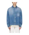 Jacquemus La Chemise Logo-embroidered Denim Shirt In Blue