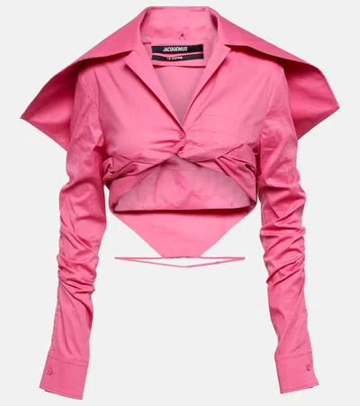 Jacquemus La Chemise Meio Shirt In Pink