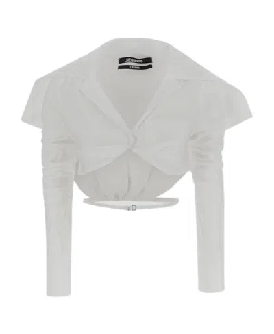 Jacquemus La Chemise Meio Top In White